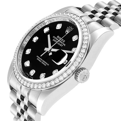 rolex black face diamond bezel|genuine Rolex diamond bezel.